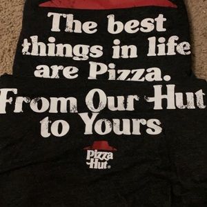 Two Pizza Hut gray shirts